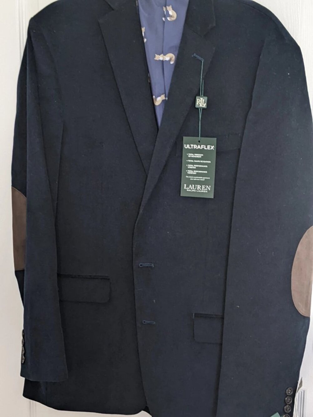 NWT Ralph Lauren Men Ultraflex Corduroy Sport Coat Navy 39L, MSRP $295 I